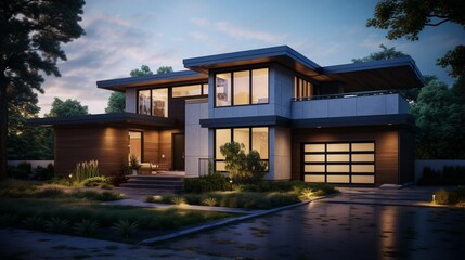 Fototapeta premium modern home remodel with an emphasis on energy-efficient HVAC systems and sustainable building materials