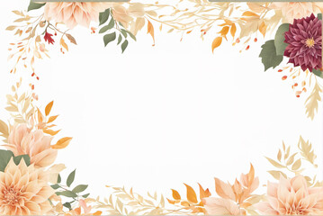Fototapeta na wymiar Flat illustration style blooming flowers wallpaper background
