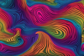 Fototapeta premium Rainbow curve lines wallpaper background