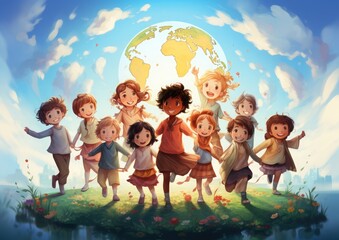World childrens day concept. International Childrens Day 20th November