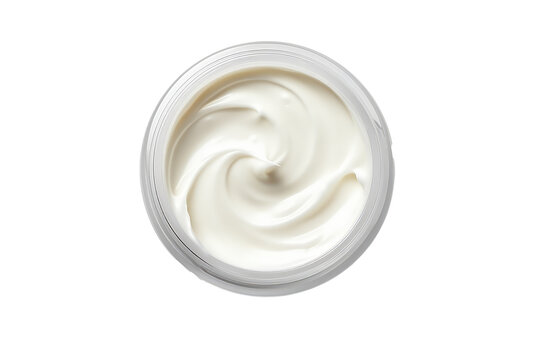 Top View of Jar of Cream. Isolated