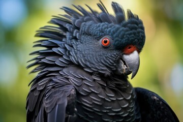 A Beautful Red Tailed Black Cockatoo.