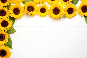 Sunflower Background with copy shape.