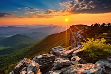 Sunset on Stony Man Mountain.