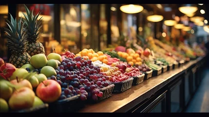 Foto op Aluminium Fruit market. © visoot