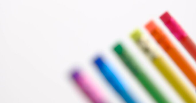 Colored Pencils Made by Recycled Paper. Environmentally friendly stationary supplies