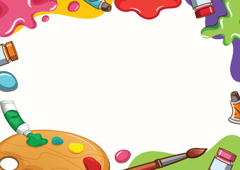 Colorful Frame Template for Art Element Tools