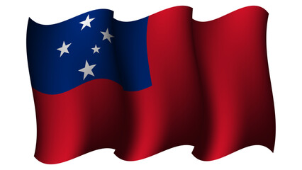 SAMOA waving flag design vector illustration