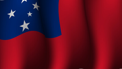 SAMOA waving flag background design vector illustration