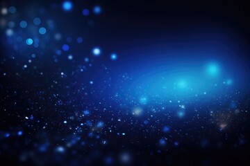 Obraz na płótnie Canvas abstract blue background with bokeh defocused lights and stars, Dark blue and glow particle abstract background, AI Generated