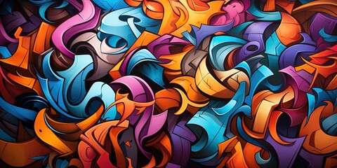 Naklejka premium Graffiti wall abstract background