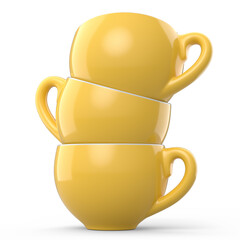 Set of ceramic coffee cup for cappuccino, americano, espresso, mocha, latte