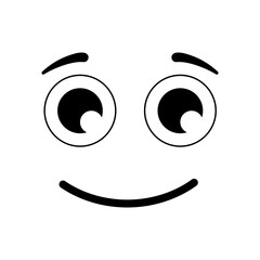 Funny Face icon vector. Face illustration sign. Smile symbol. Funny logo.