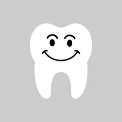 Tooth icon vector. Tooth Fairy illustration sign. Funny tooth symbol or logo.