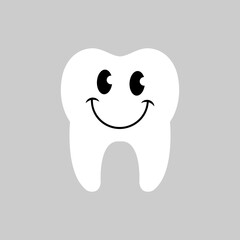 Tooth icon vector. Tooth Fairy illustration sign. Funny tooth symbol or logo.