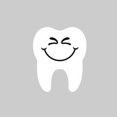 Tooth icon vector. Tooth Fairy illustration sign. Funny tooth symbol or logo.