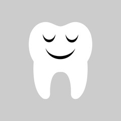 Tooth icon vector. Tooth Fairy illustration sign. Funny tooth symbol or logo.