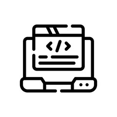 Naklejka premium code line icon