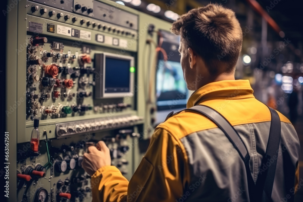 Aufkleber Electronic Plant Engineer in charge of monitoring and maintaining the factory work system to keep it working there is no system disruption in production plant, Electrical Mechanical.