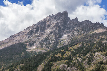Fototapeta na wymiar Close up of Mount Saint John (3485m) in the Grand Teton National Park