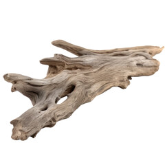 Flat Piece Of Driftwood isolated on transparent background,transparency 