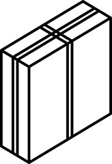 cardboard box icon outline