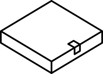 cardboard box icon outline 