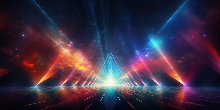 Laser light show colorful background