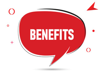 Benefits speech bubble text. Hi There on bright color for Sticker, Banner and Poster. vector illustration.