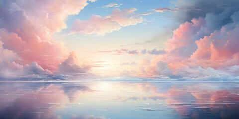 Pastel Cloud Serenity - obrazy, fototapety, plakaty