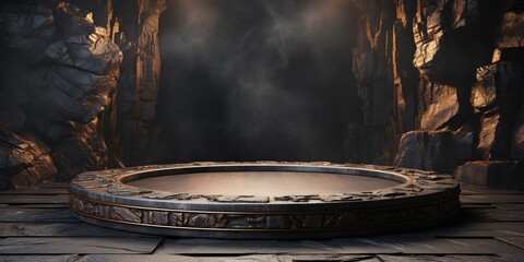 Rock platform podium product presentation background