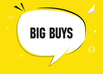 Big buys speech bubble text. Hi There on bright color for Sticker, Banner and Poster. vector illustration.