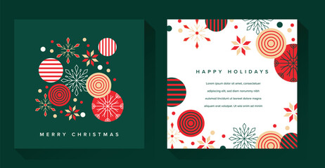 Modern and Simple Christmas Greeting Card Design
