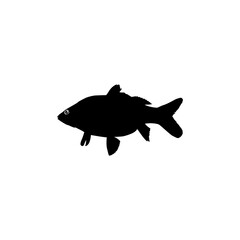 Silhouette of the Lutjanidae, or snappers are a family of perciform fish, mainly marine, can use for Art Illustration, Logo Gram, Pictogram or Graphic Design Element. Vector Illustration