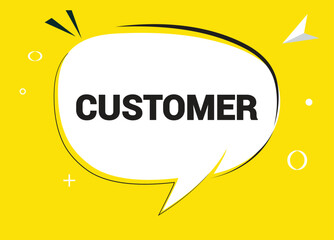 Customer speech bubble text. Hi There on bright color for Sticker, Banner and Poster. vector illustration.