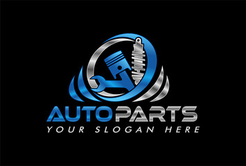 auto parts car service logo vector illustration template design ideas