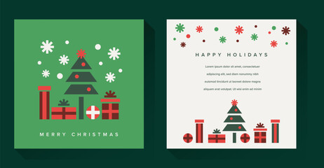 Modern and Simple Christmas Greeting Card Design