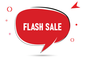 Flash Sale speech bubble text. Hi There on bright color for Sticker, Banner and Poster. vector illustration.
