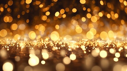 Obraz premium A glamorous background of gold bokeh perfect for awards and celebrations