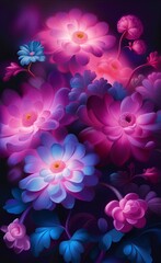 Naklejka premium abstract background with flowers