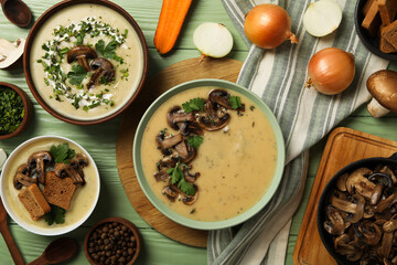 Mushroom cream soup, concept of tasty and delicious food