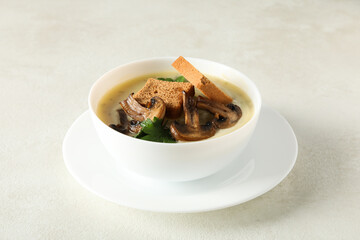 Mushroom cream soup, concept of tasty and delicious food