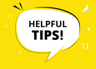 Helpful tips speech bubble text. Hi There on bright color for Sticker, Banner and Poster. vector illustration.