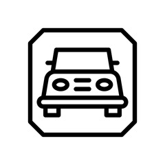 car parking line icon