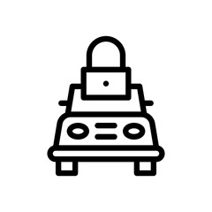 Fototapeta premium locked car line icon