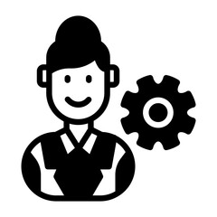 Manager icon in vector. Illustration