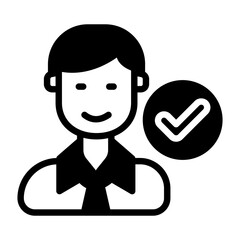 Male Candidate icon in vector. Illustration