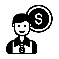 Earnings icon in vector. Illustration
