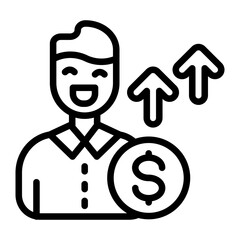 Job Salary icon in vector. Illustration