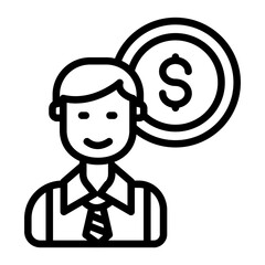 Earnings icon in vector. Illustration